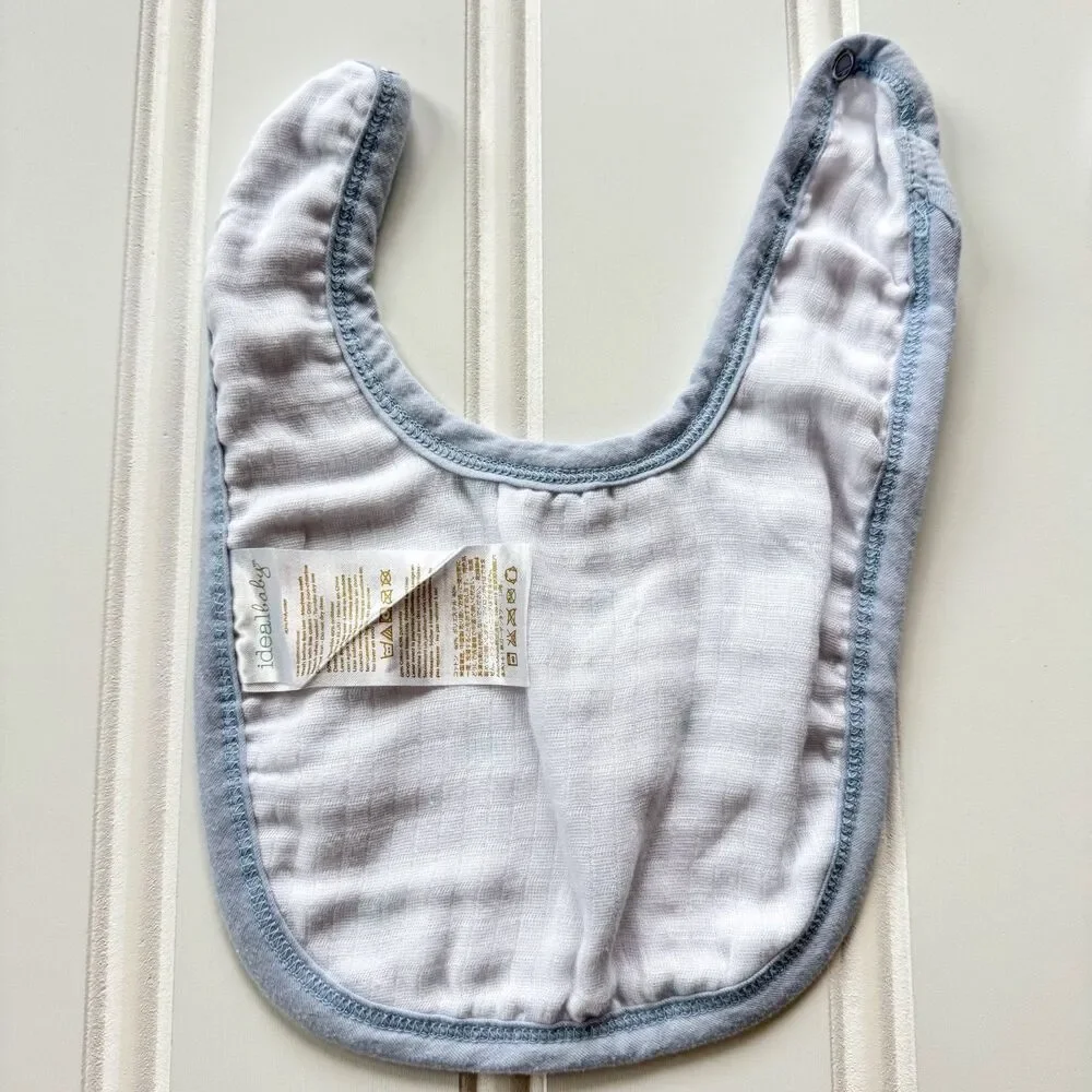 Set of 2 Ideal Baby by aden & anais Cotton Bibs | Elephants and Polka Dots